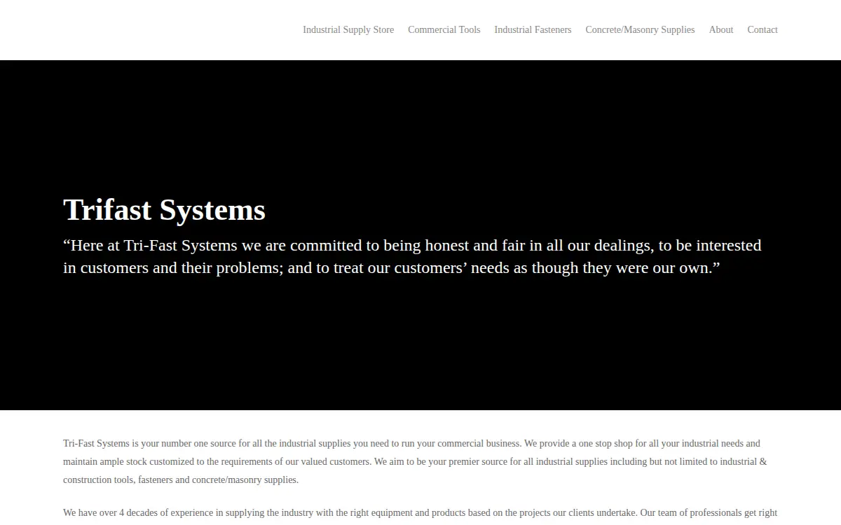 Homepage of Tri-fast Systems, INC.