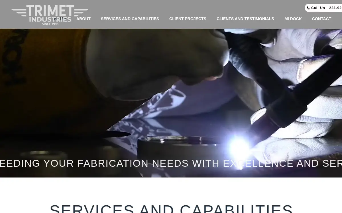 Homepage of Trimet Industries INC