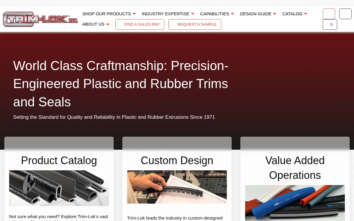 Homepage of Trim-lok INC