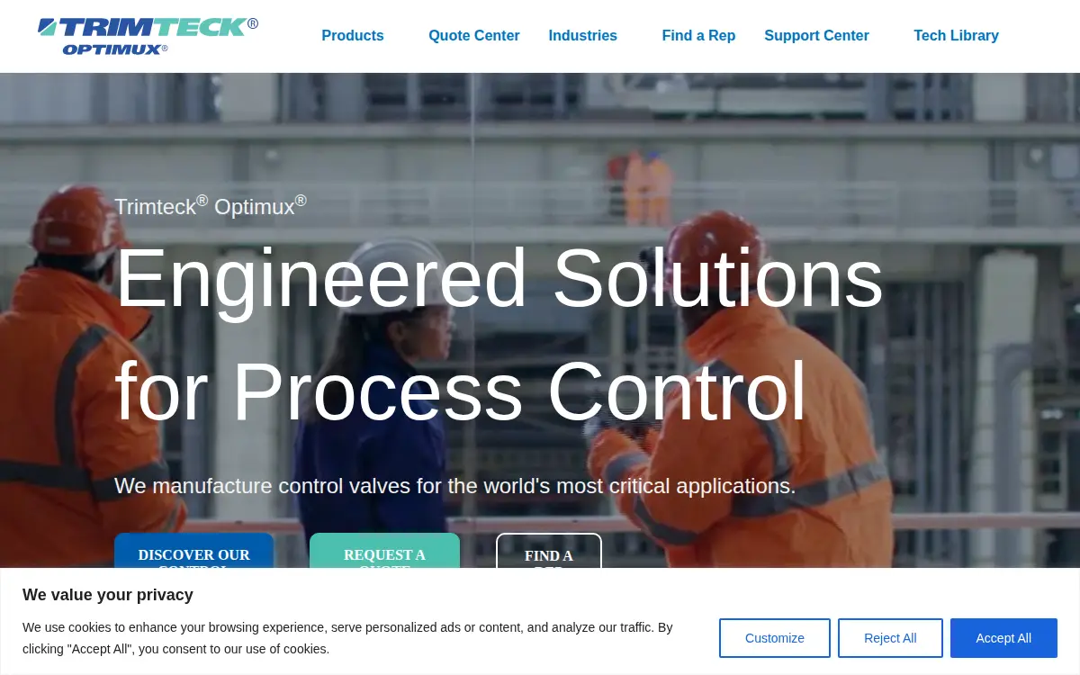 Homepage of Trimteck LLC