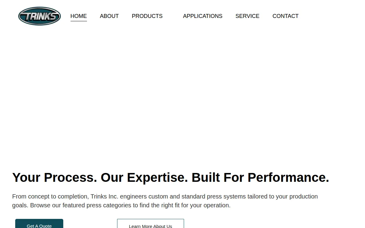 Homepage of Trinks, INC