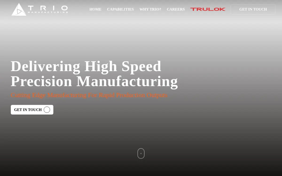 Homepage of Trio Manufacturing INC