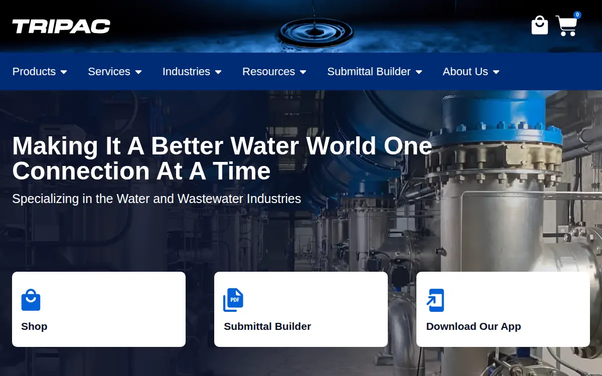 Homepage of Tripac Marketing, INC.