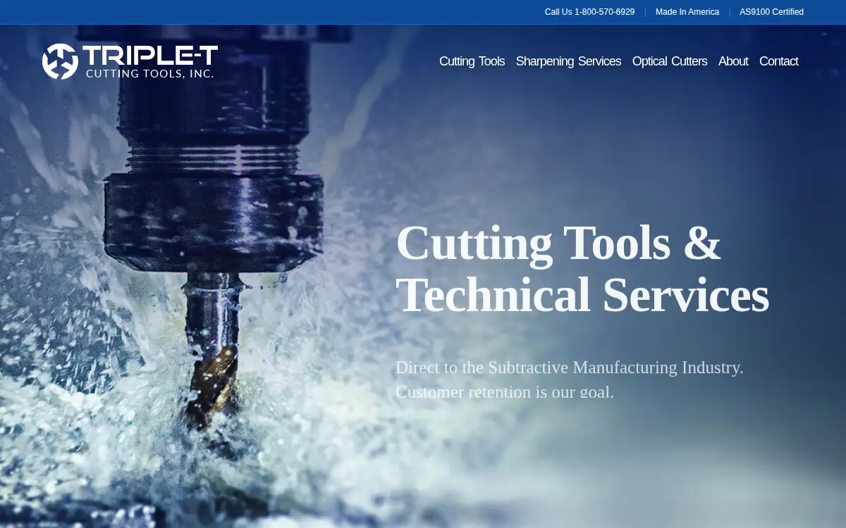Homepage of Triple-t Cutting Tools, INC.