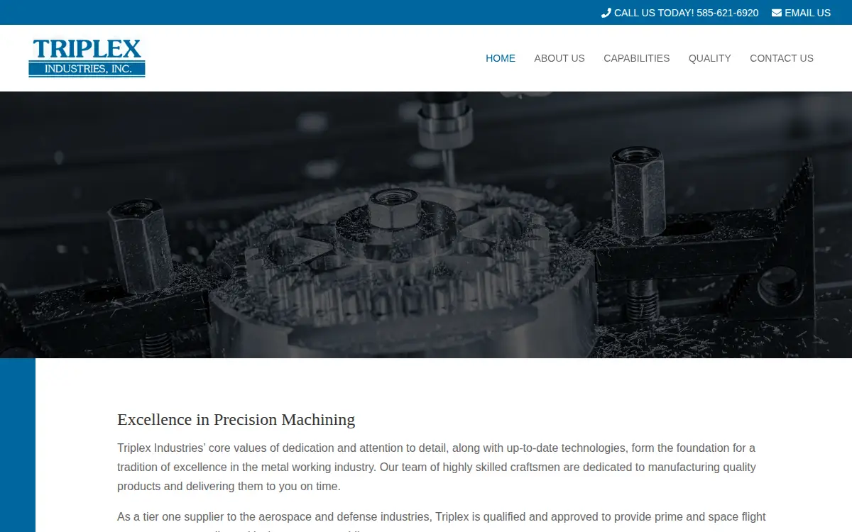 Homepage of Triplex Industries INC