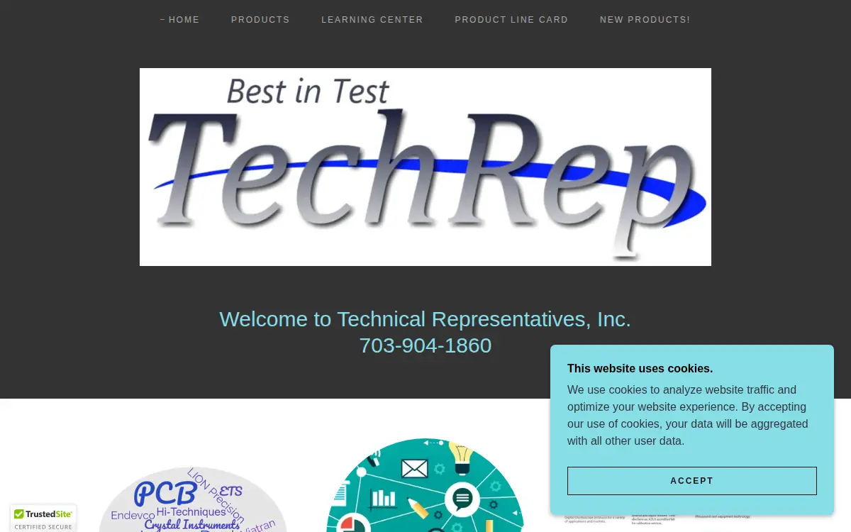 Homepage of Technical Representatives, INC