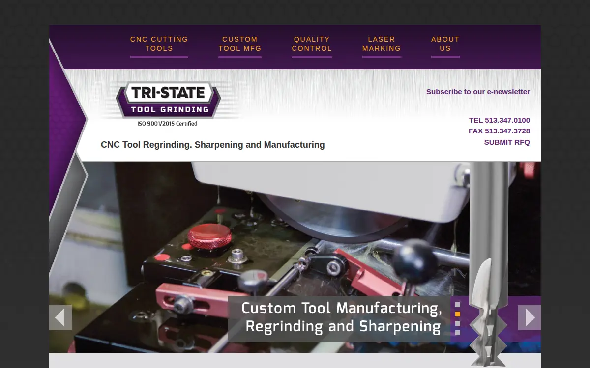Homepage of Tri-state Tool Grinding Incorporated