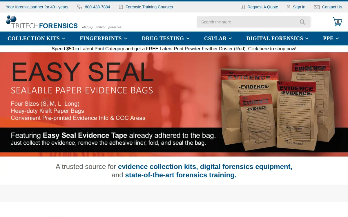Homepage of Tri-tech Forensics, INC.