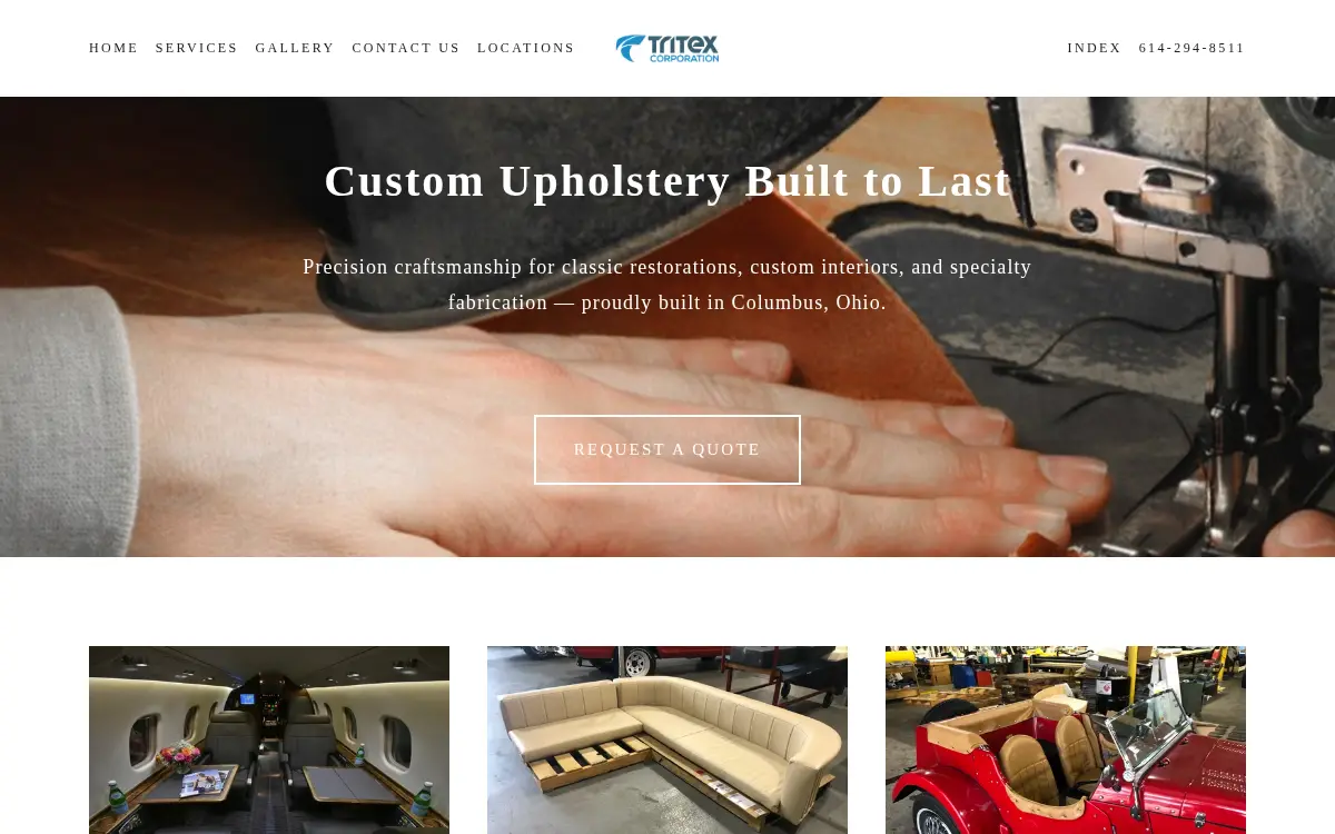 Homepage of Tritex, CORP.