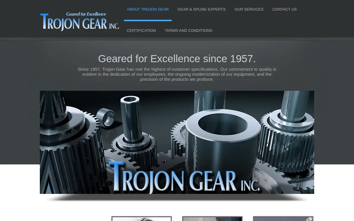 Homepage of Trojon Gear INC