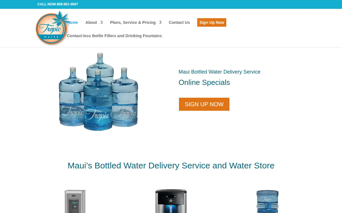 Homepage of Tropic Water LLC