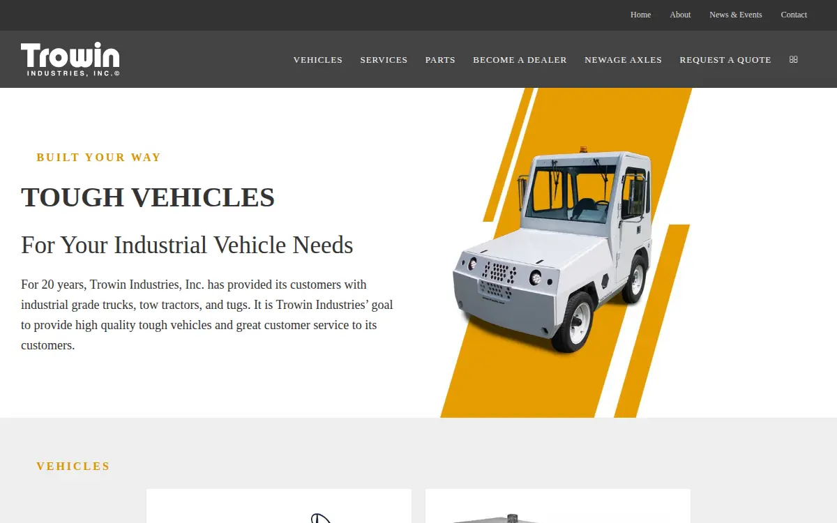 Homepage of Trowin Industries, INC.