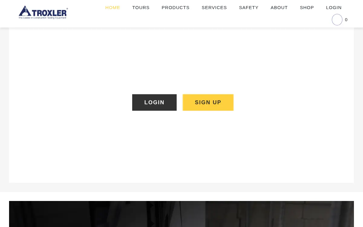 Homepage of Troxler Electronic Laboratories, INC.