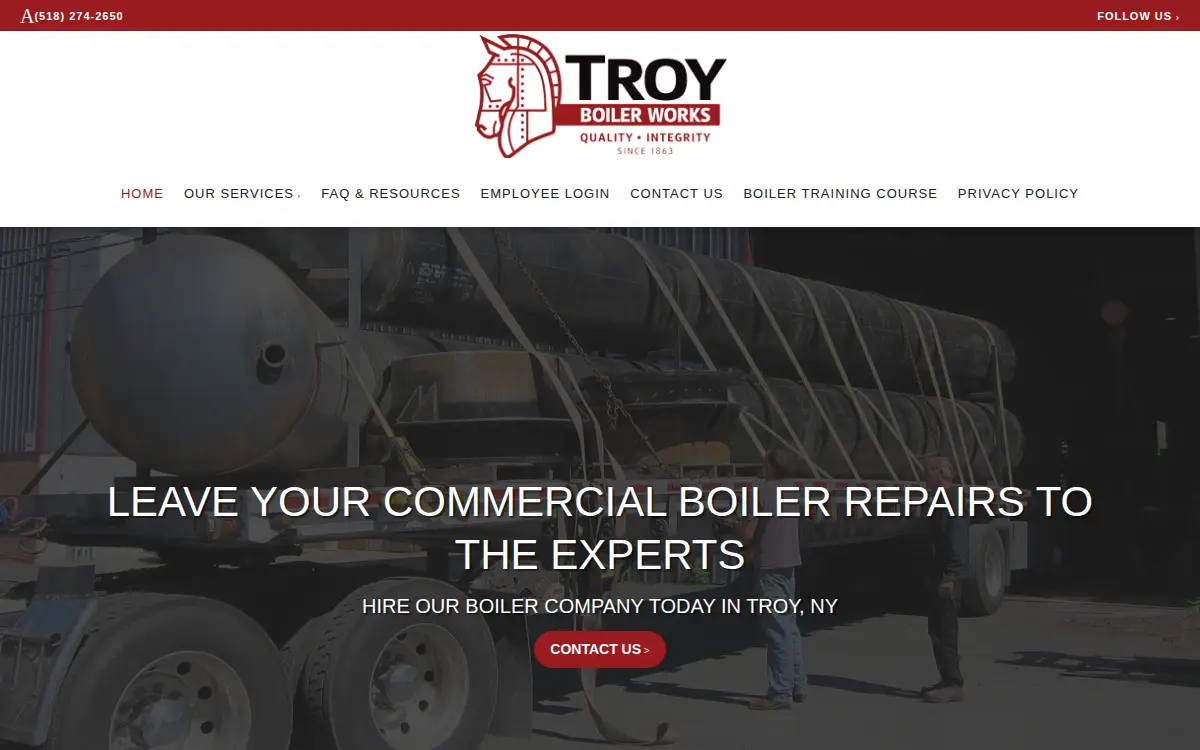Homepage of Troy Boiler Works, INC