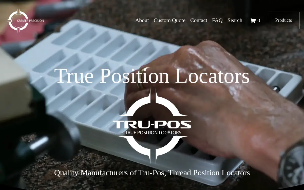 Homepage of Kremer Precision, LLC