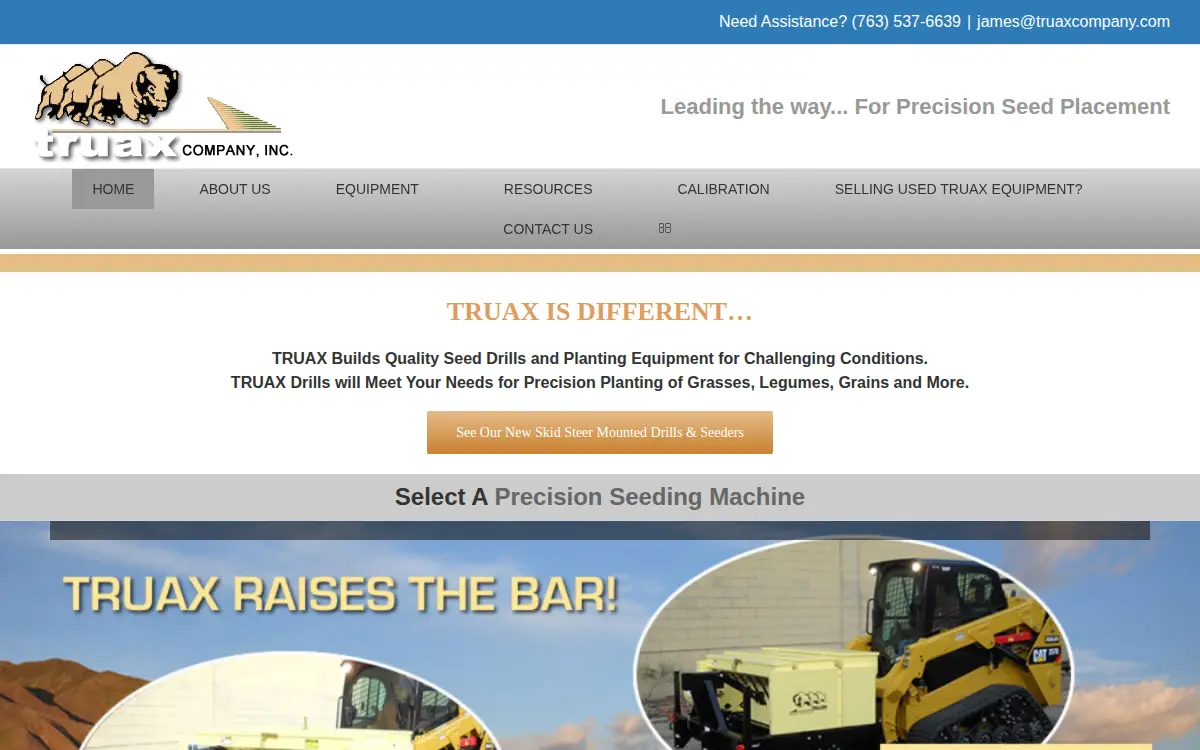 Homepage of Truax Company, INC.