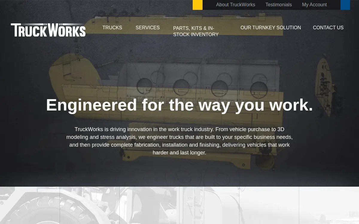 Homepage of Truck Works Holdings, LLC