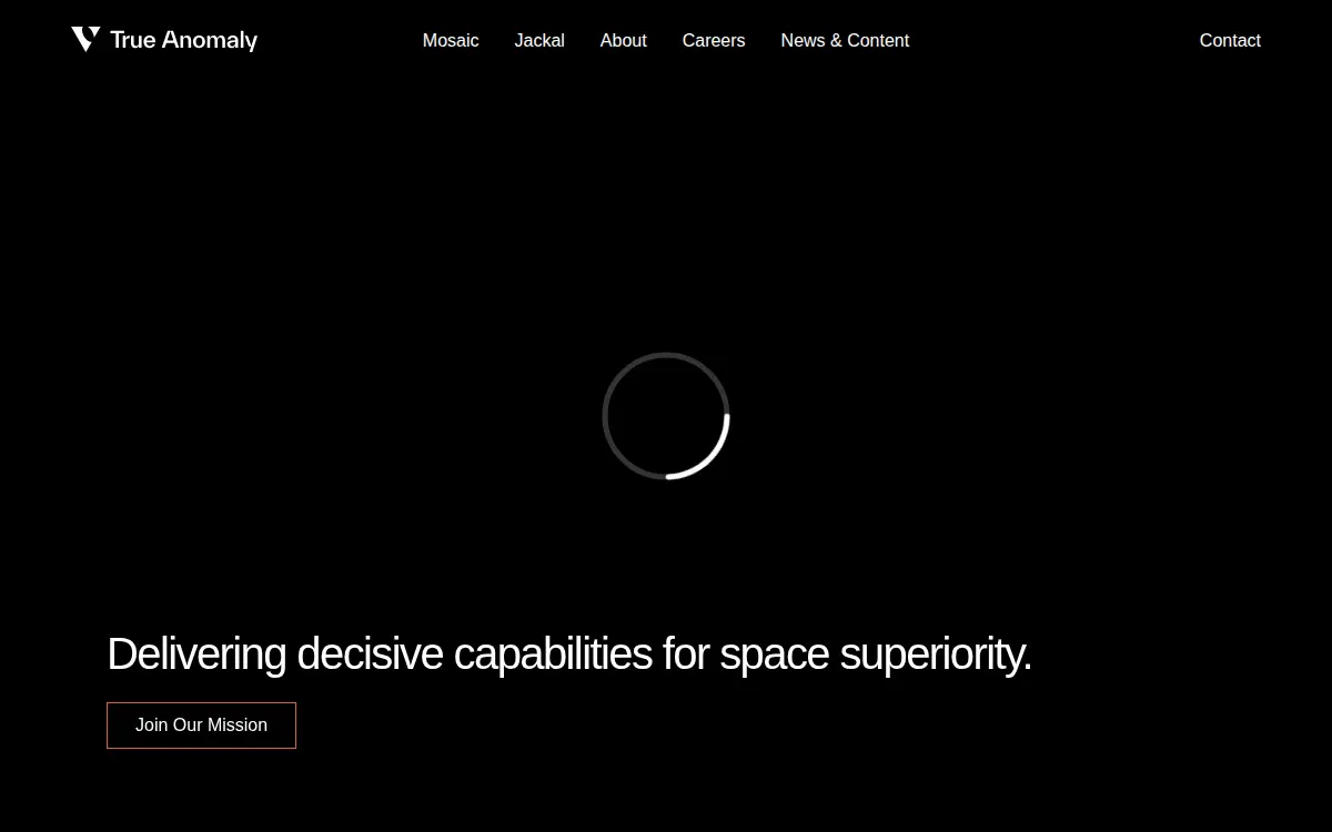 Homepage of True Anomaly INC