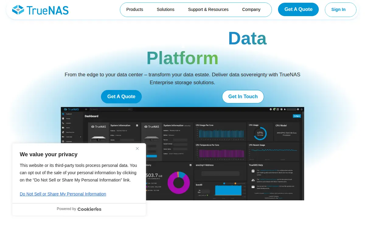 Homepage of Ixsystems, INC.