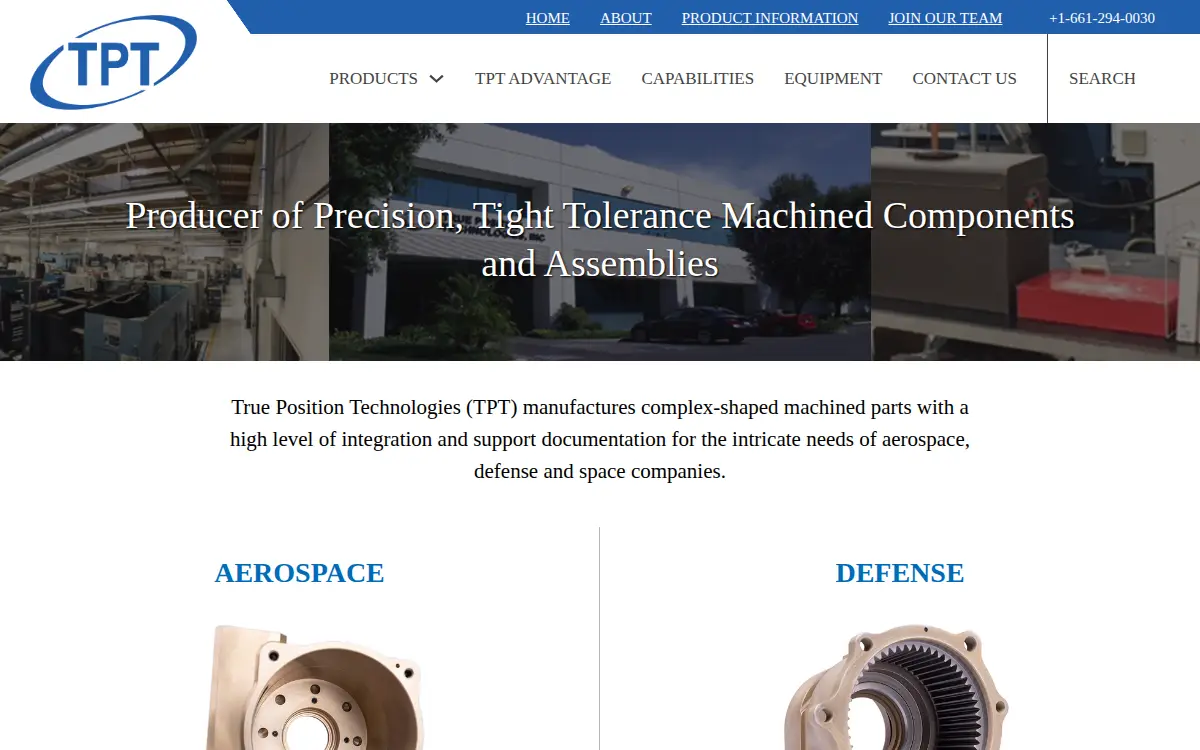 Homepage of True Position Technologies, INC
