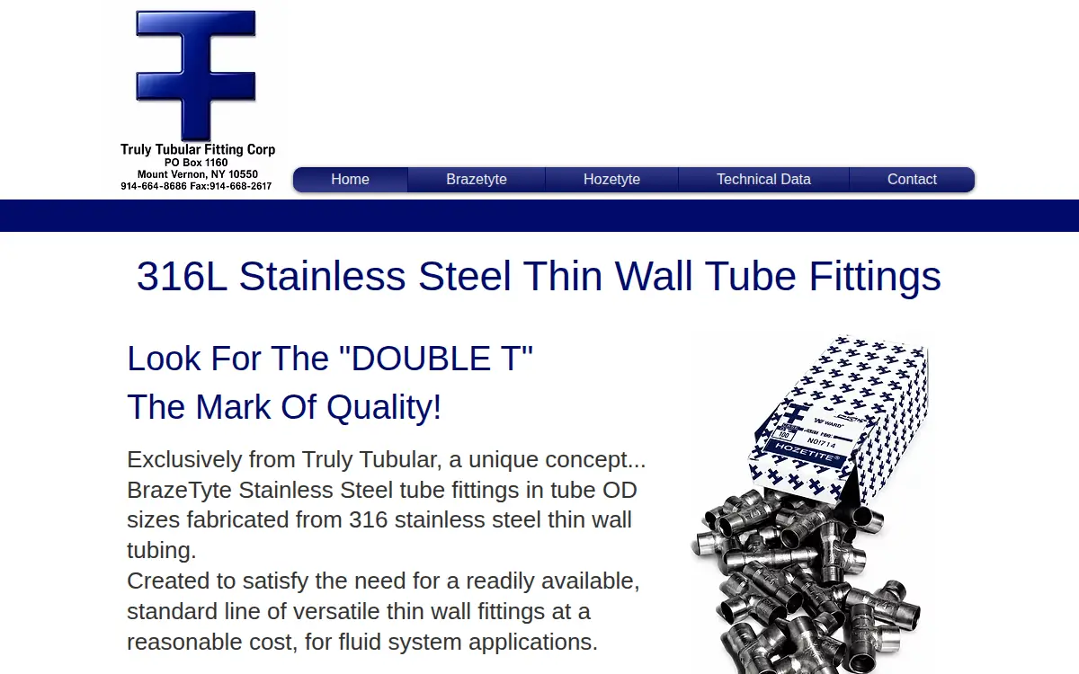 Homepage of Truly Tubular Fitting CORP