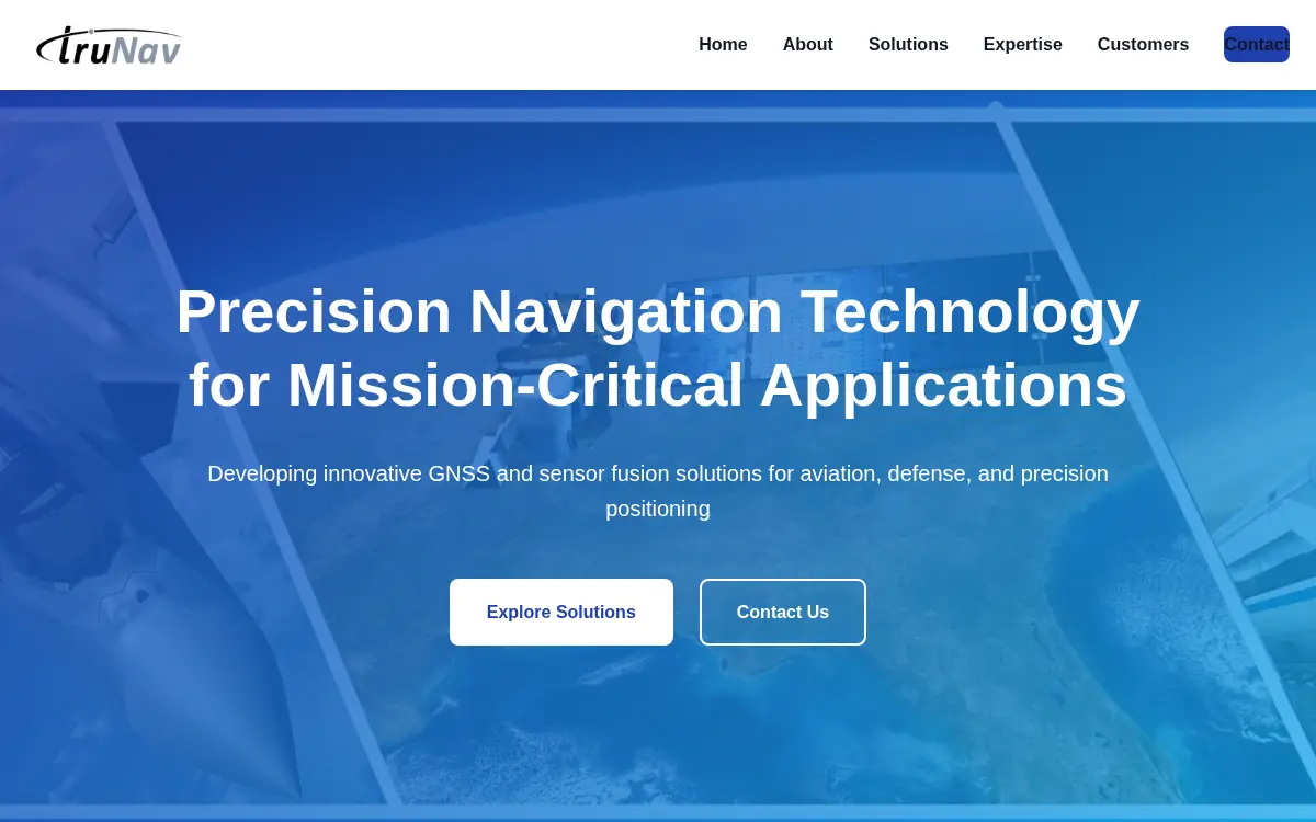 Homepage of Trunav LLC