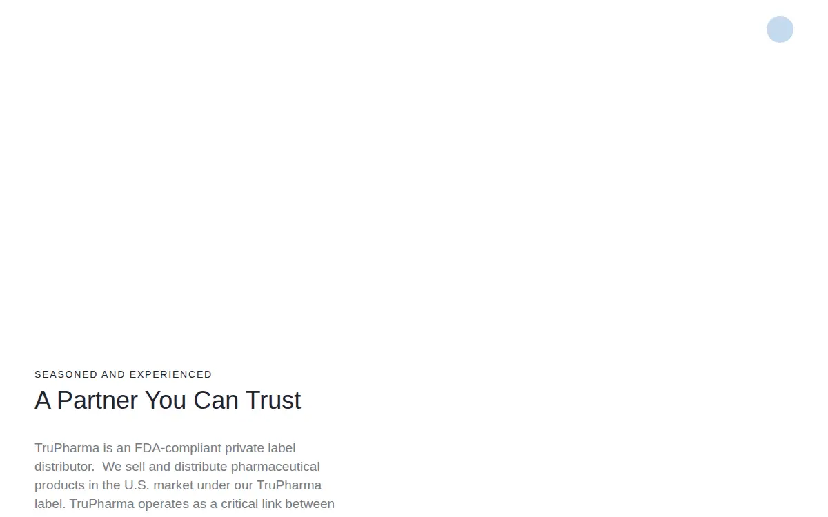Homepage of Trupharma LLC