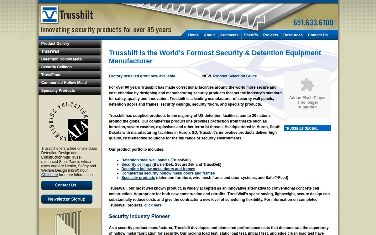 Homepage of Trussbilt LLC