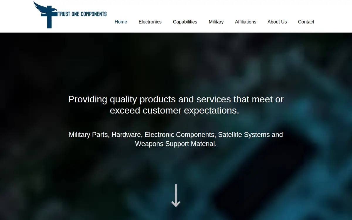 Homepage of Trust One Components INC