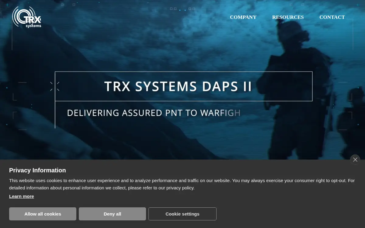 Homepage of Trx Systems, INC.