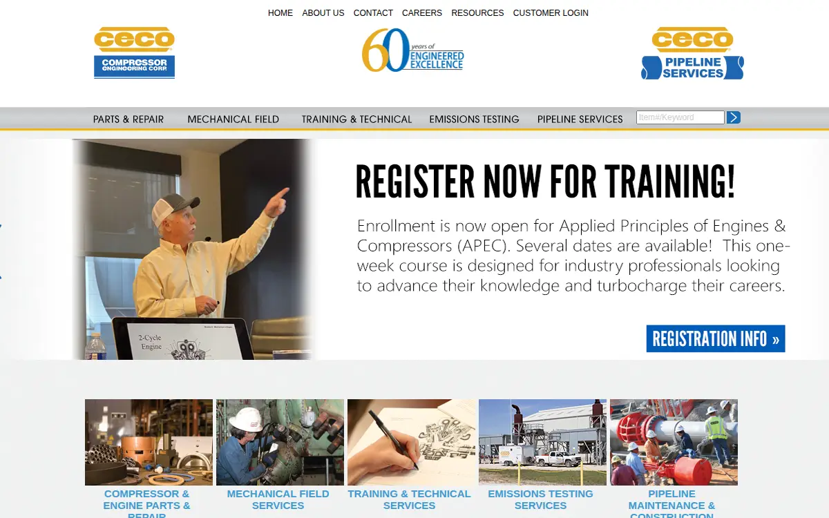 Homepage of Compressor Engineering CORP