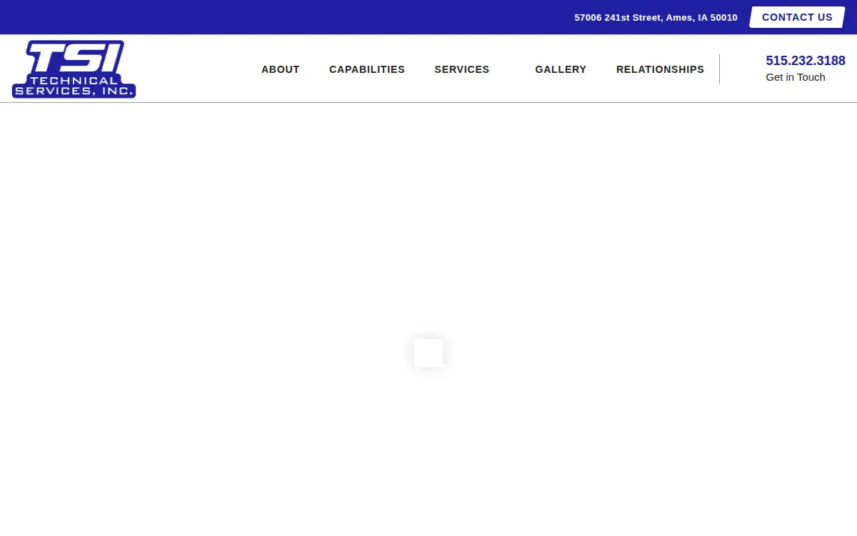 Homepage of Technical Services Incorporated