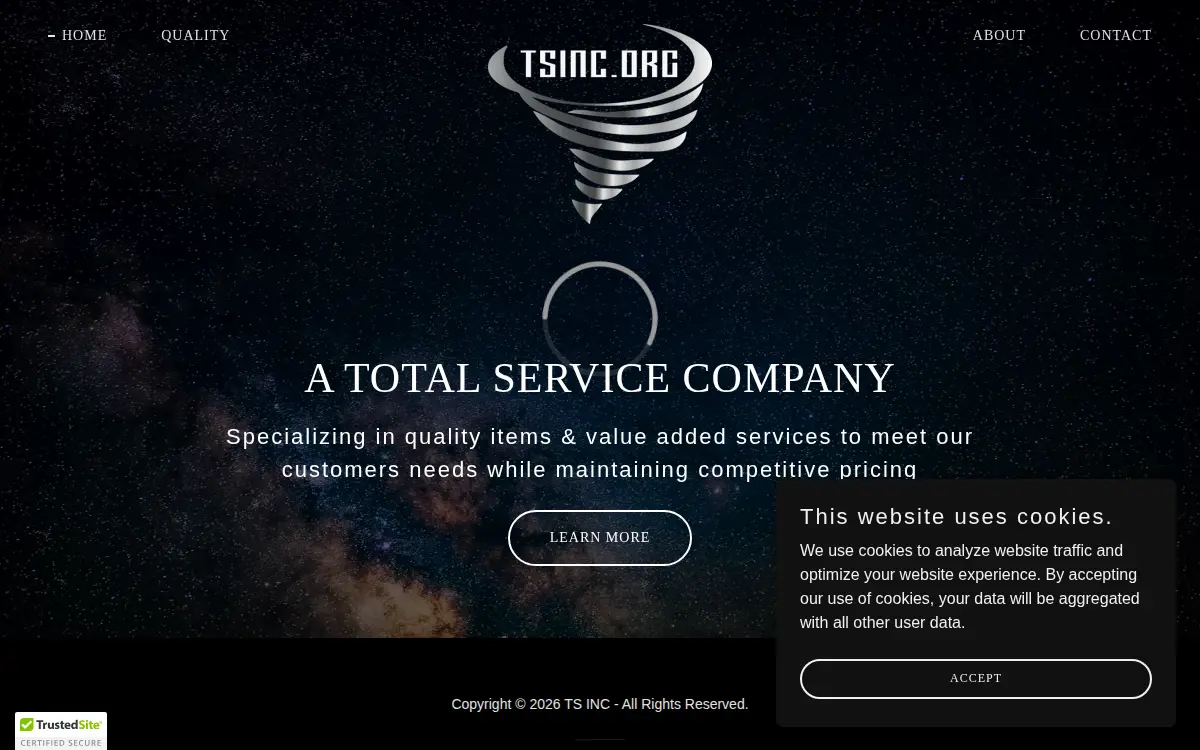 Homepage of Ts INC