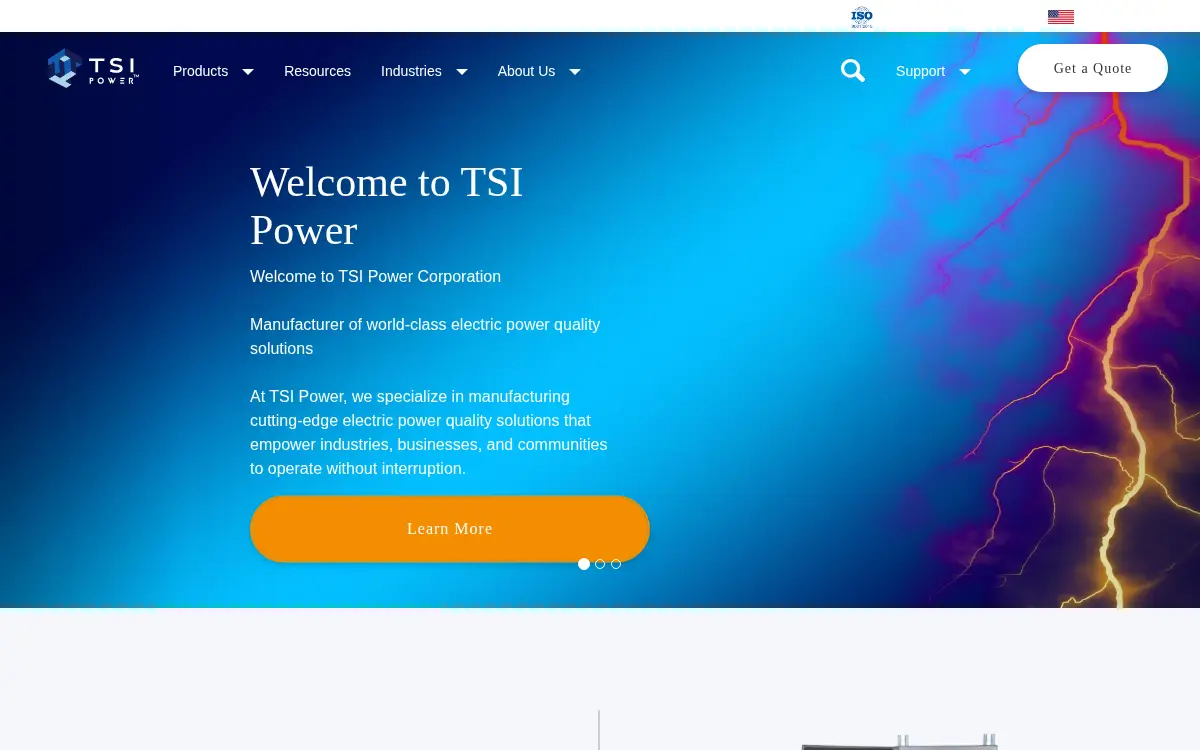 Homepage of Tsi Power CORP