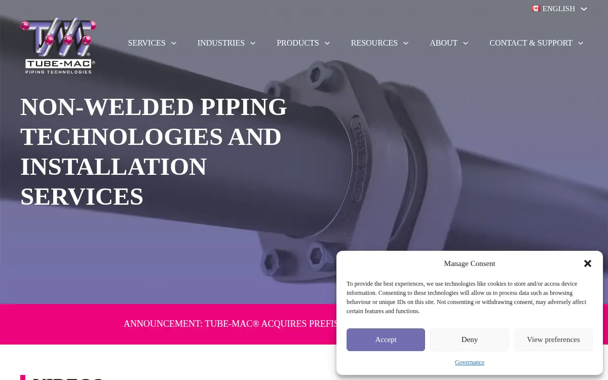 Homepage of Tube Mac Industries INC