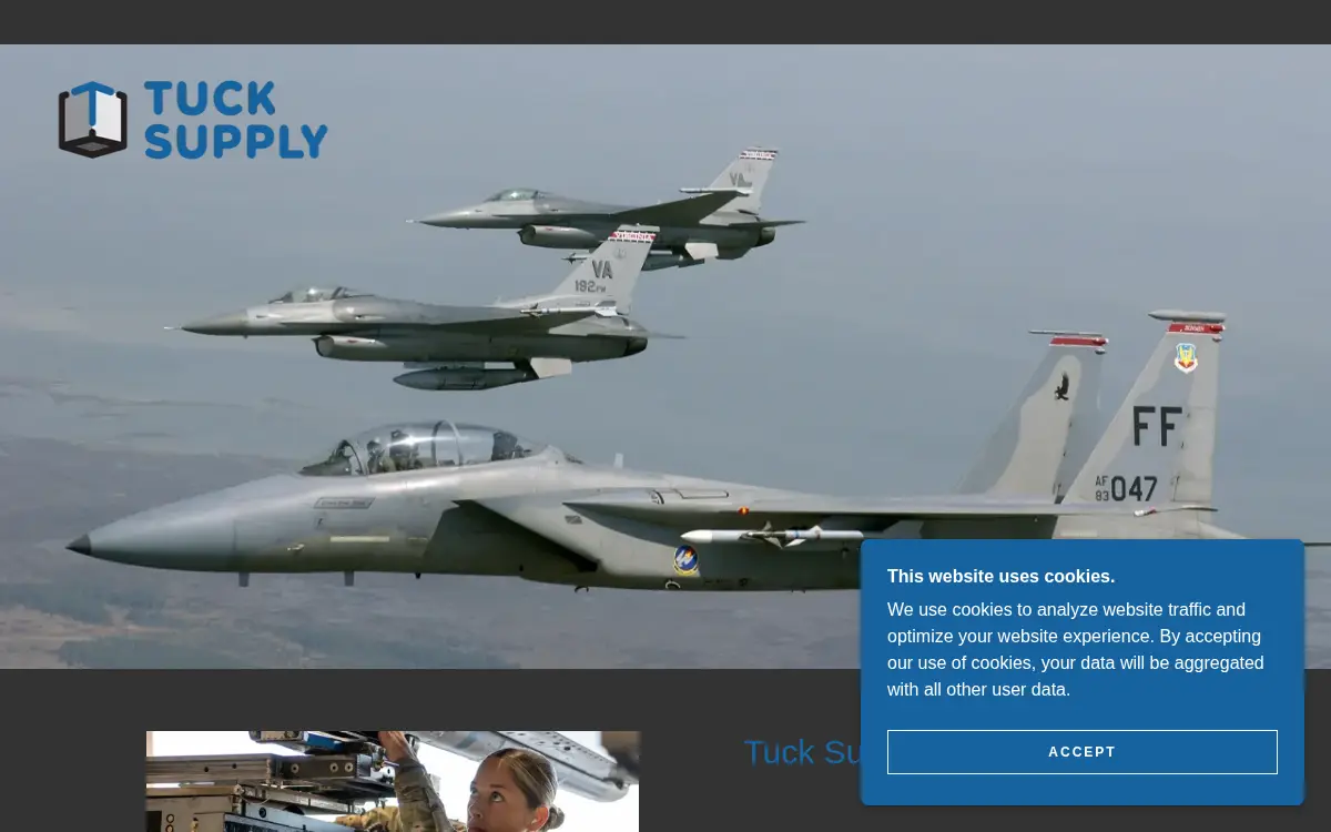 Homepage of Tuck Supply LLC