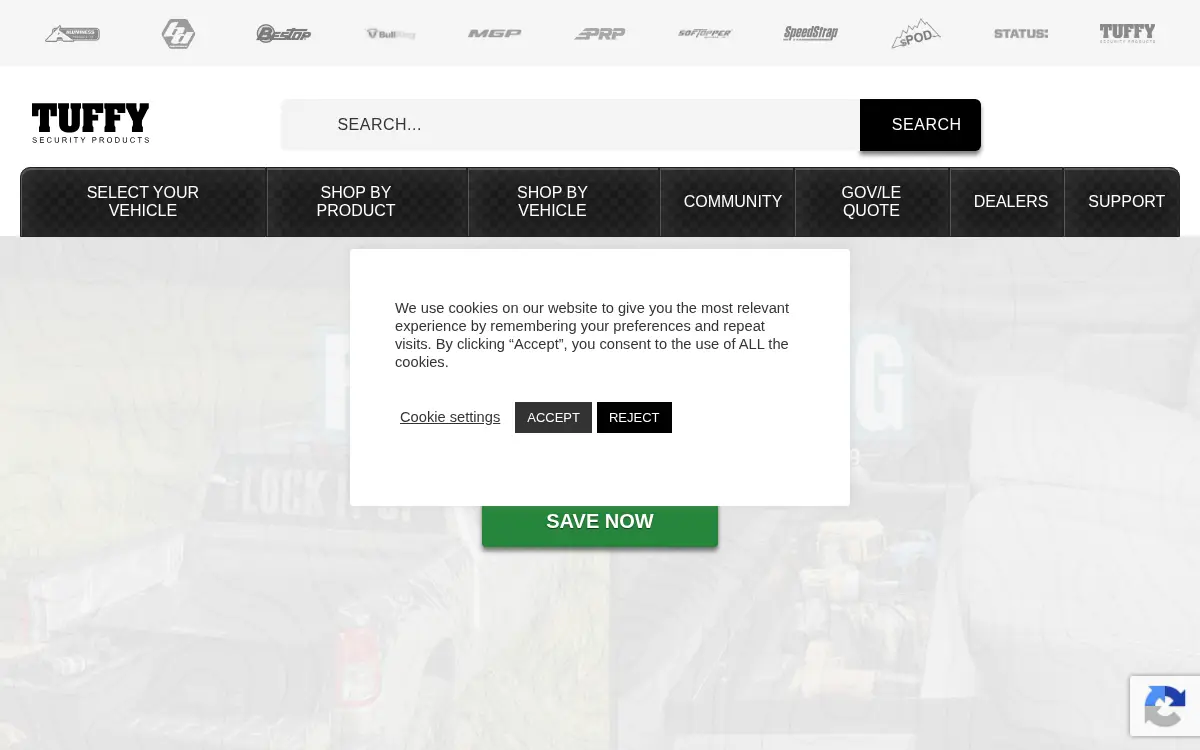 Homepage of Bestop Tuffy, LLC