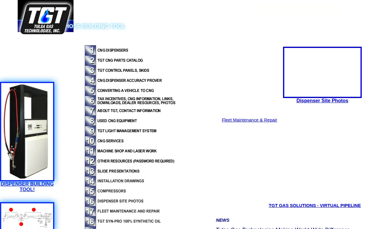 Homepage of Tulsa Gas Technologies, INC