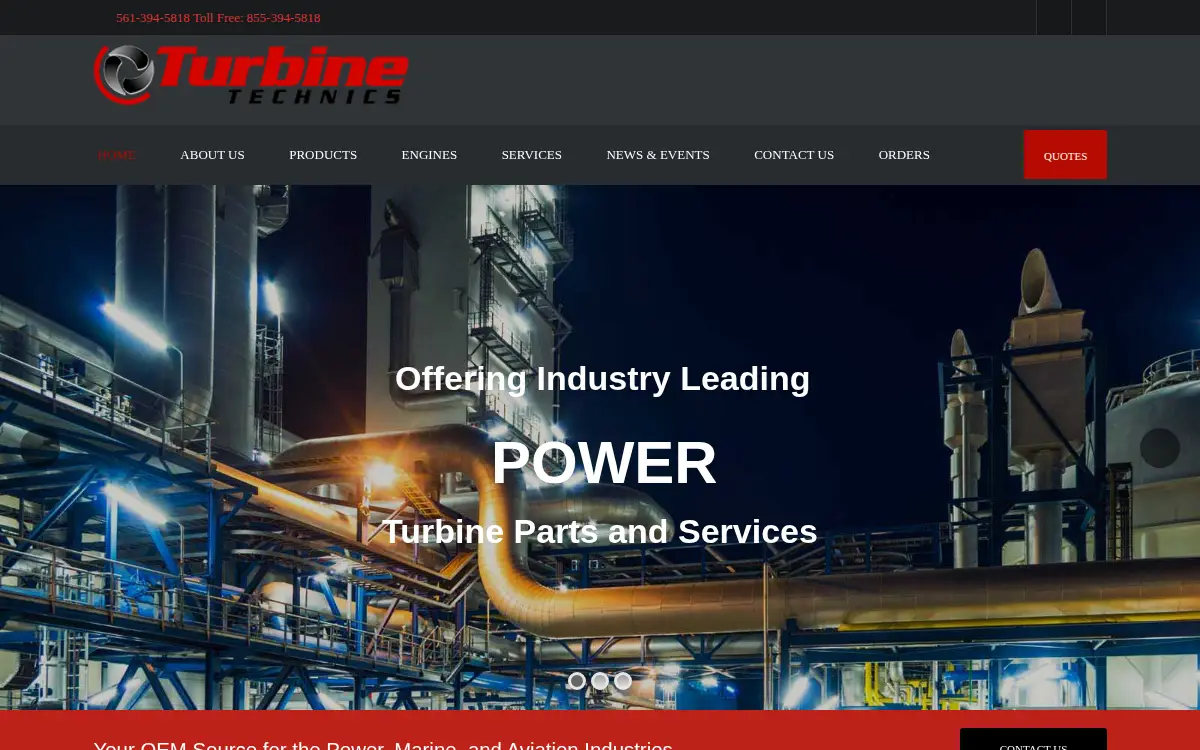 Homepage of Turbine Technics INC