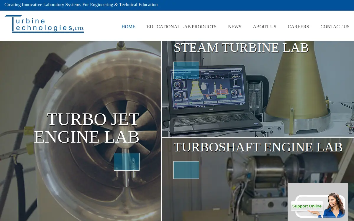 Homepage of Turbine Technologies LTD
