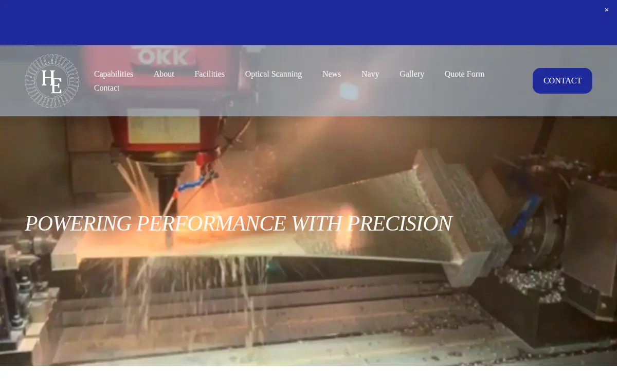 Homepage of Stork H & E Turbo Blading, INC.