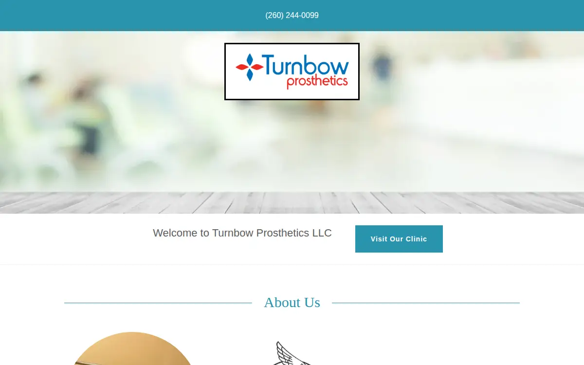 Homepage of Turnbow Prosthetics LLC