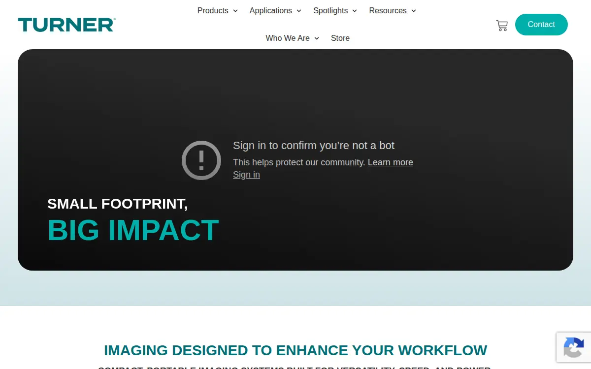 Homepage of Turner Imaging Systems, INC.