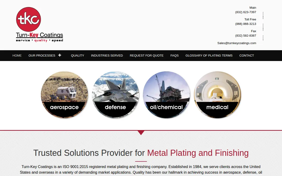 Homepage of New Tk Coatings, LLC