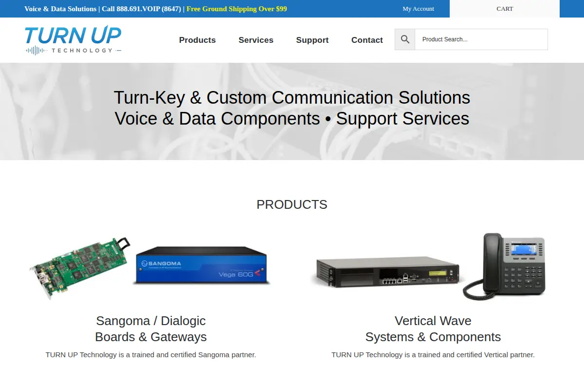 Homepage of Turn Up Technology LLC
