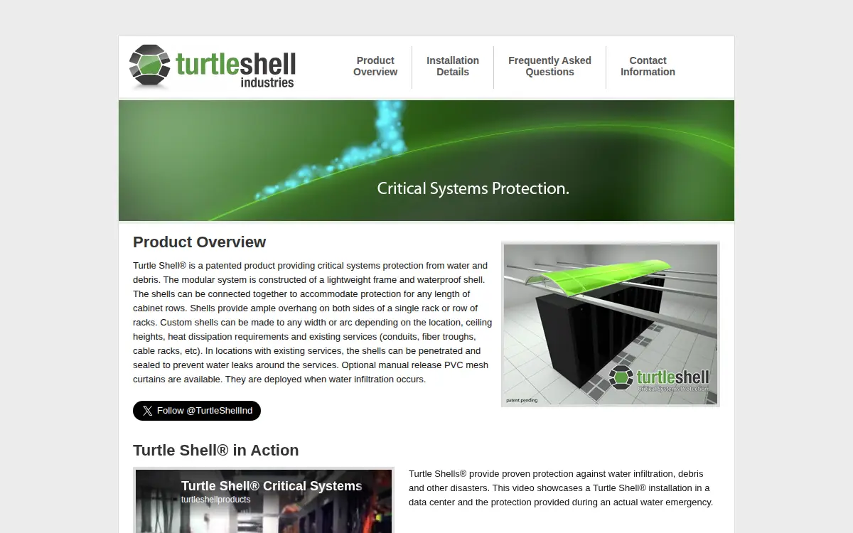 Homepage of Turtle Shell Industries LLC