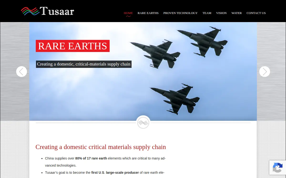 Homepage of Tusaar CORP