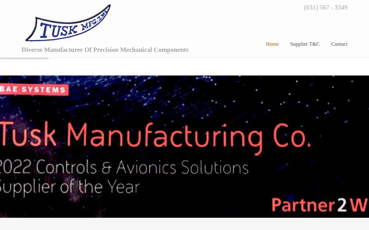 Homepage of Tusk Manufacturing INC
