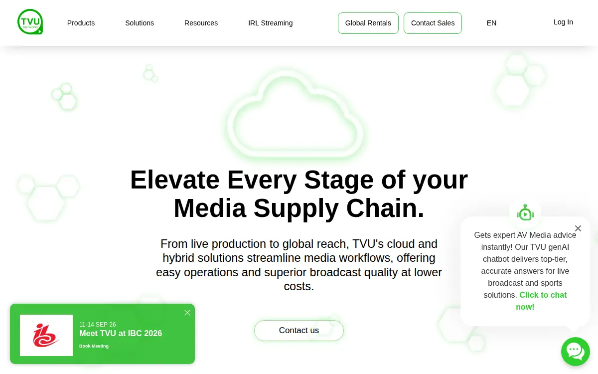 Homepage of Tvu Networks Corporation