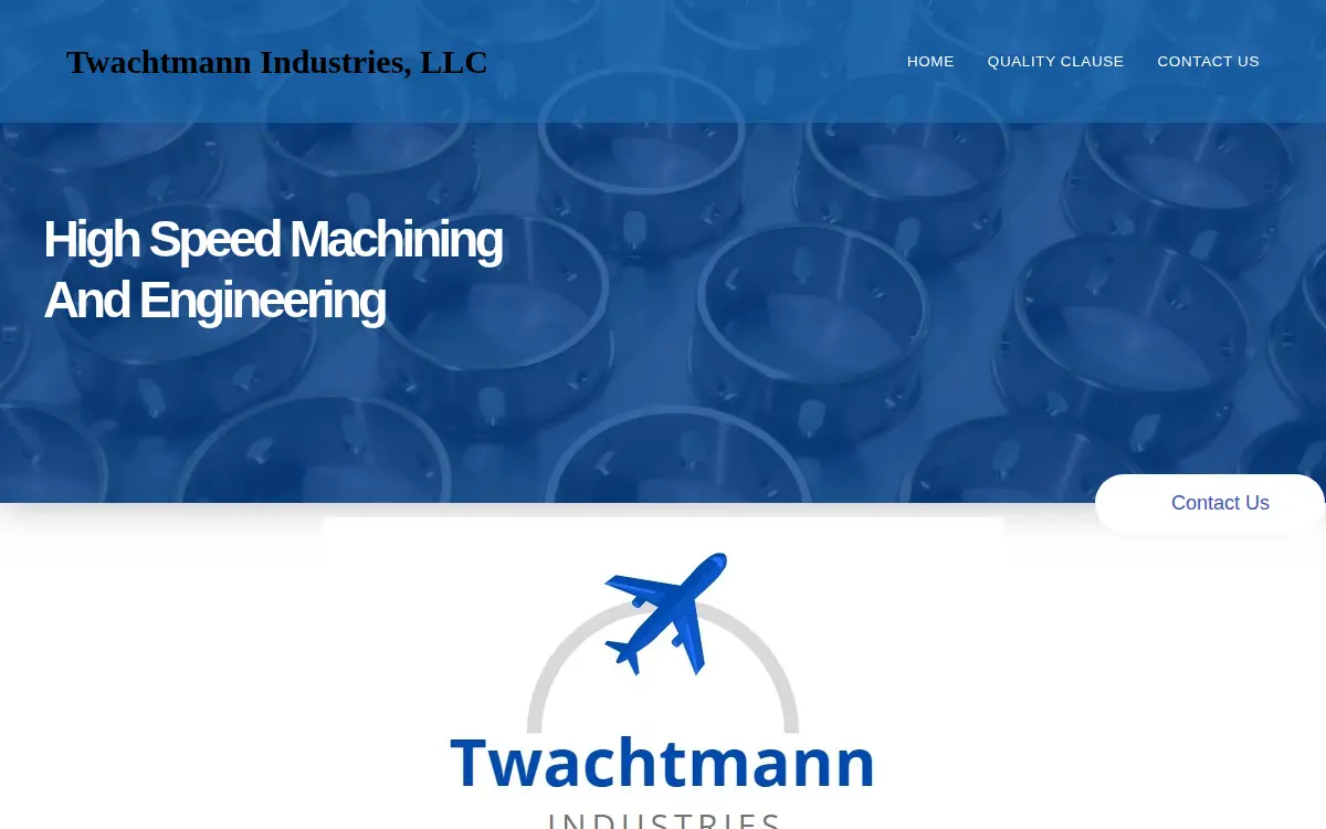Homepage of Twachtmann Industries, LLC